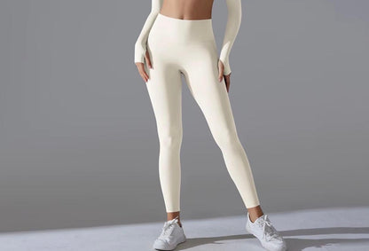 Lululemon Define Jacket and Leggings Set white, Gold Zips, Align UK Size S